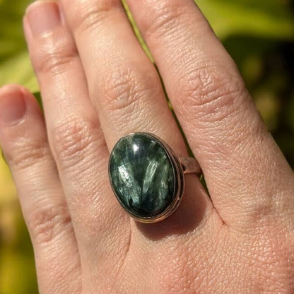 Seraphinite Sterling Silver Rings (Copy)