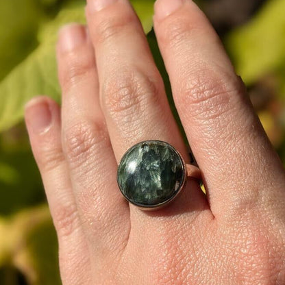 Seraphinite Sterling Silver Rings (Copy)