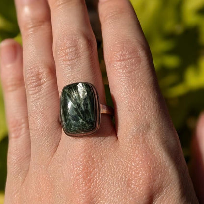 Seraphinite Sterling Silver Rings (Copy)