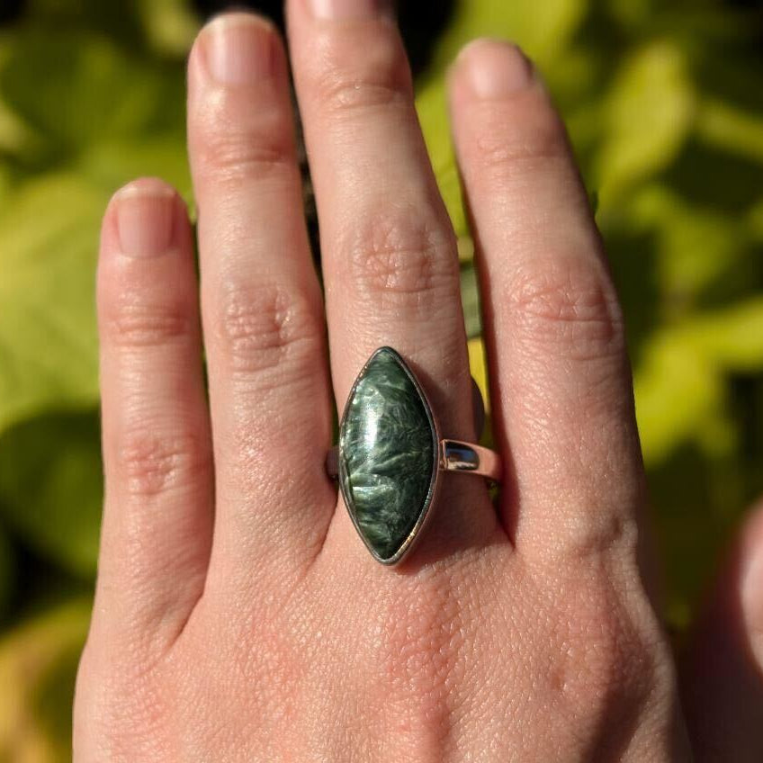 Seraphinite Sterling Silver Rings (Copy)