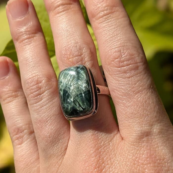 Seraphinite Sterling Silver Rings (Copy)