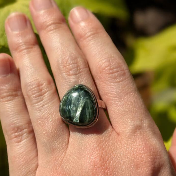 Seraphinite Sterling Silver Rings (Copy)