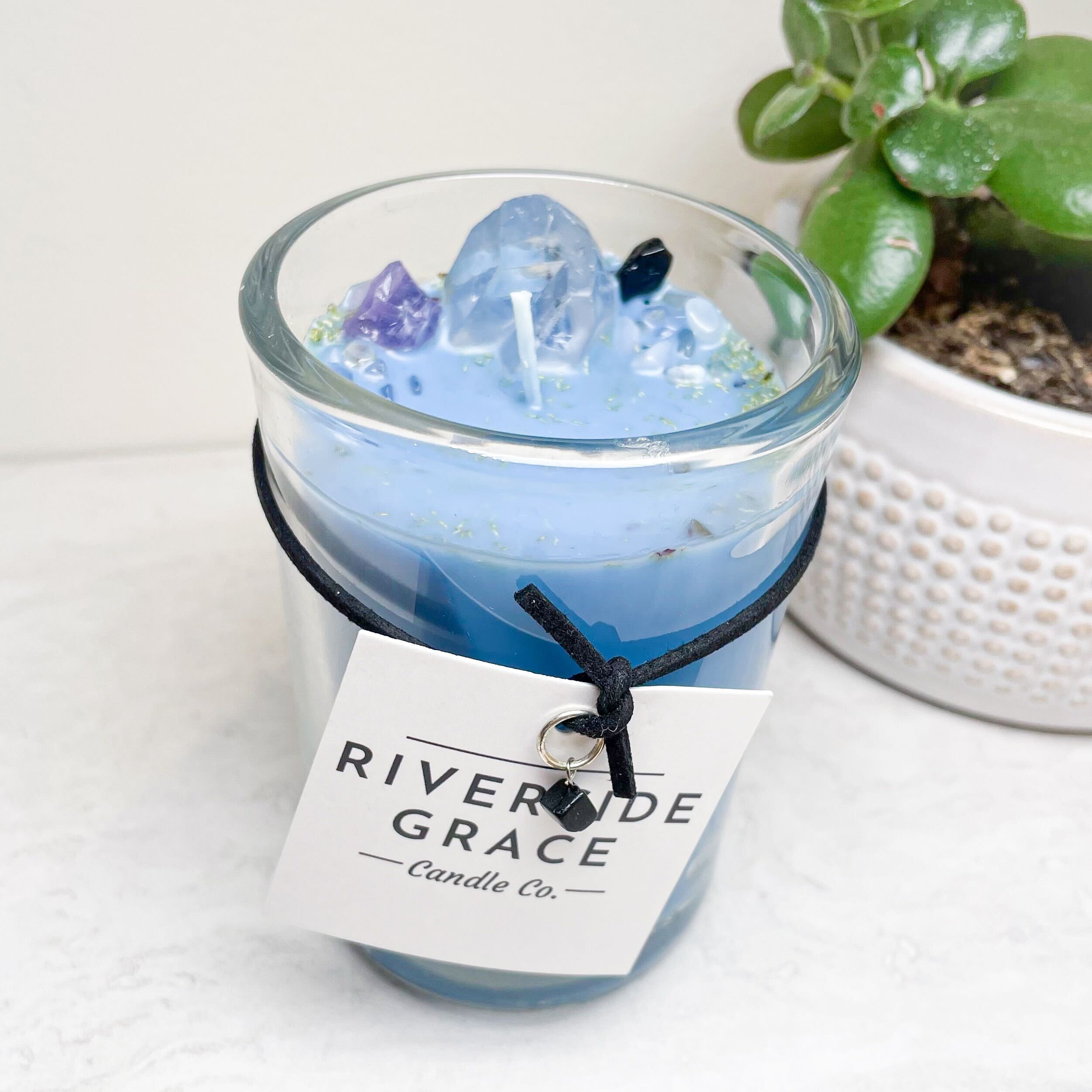 Riverside Grace Crystal Candles 6 Oz Glass