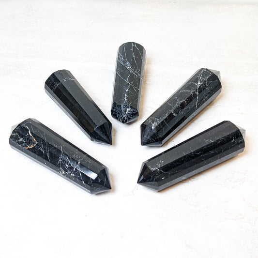 Double Terminated Black Tourmaline Points