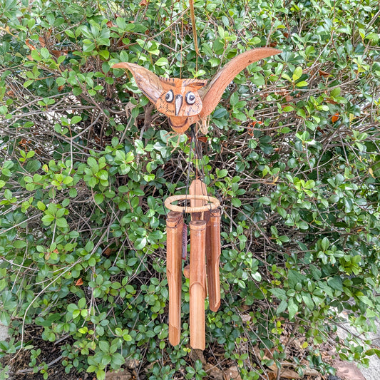 Bamboo Windchime- Owl