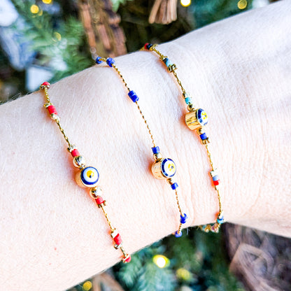 Evil Eye Seed Beads Bracelets | Various Styles