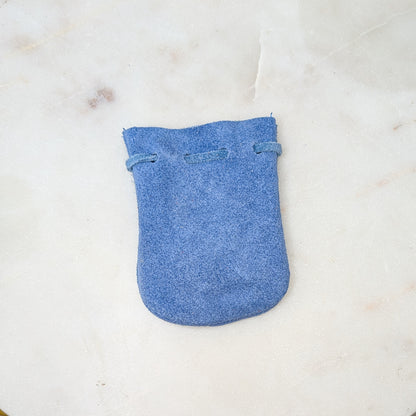 Suede Pouch Rounded w/Strap - 7 Chakra Colors