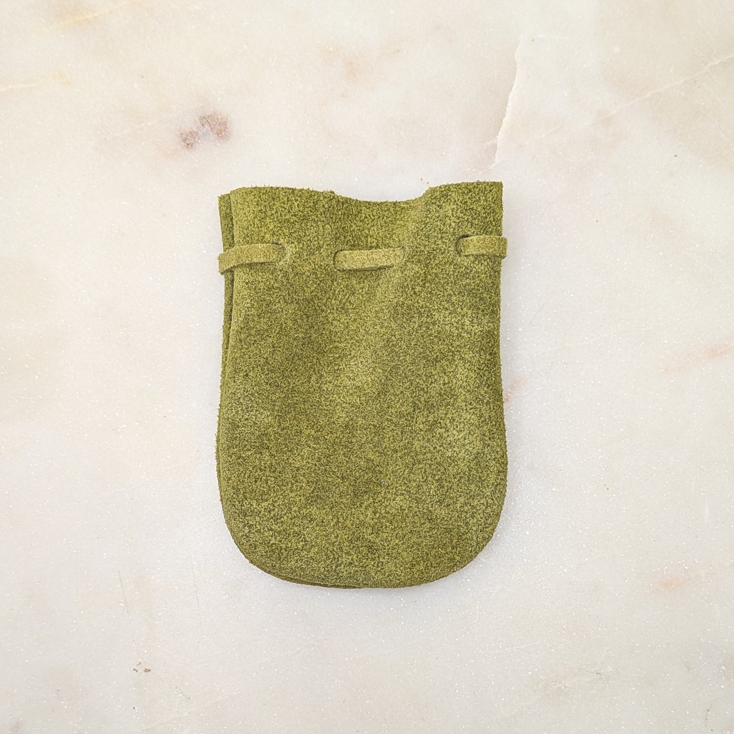 Suede Pouch Rounded w/Strap - 7 Chakra Colors
