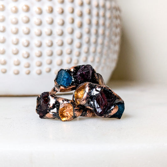 Irregular Natural Rough Stones Ring