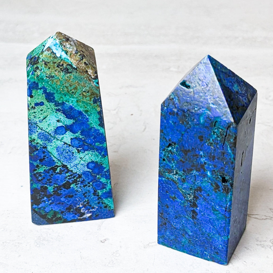Crystal Tower Points | Moonstone, Kambaba, Azurite, Labradorite