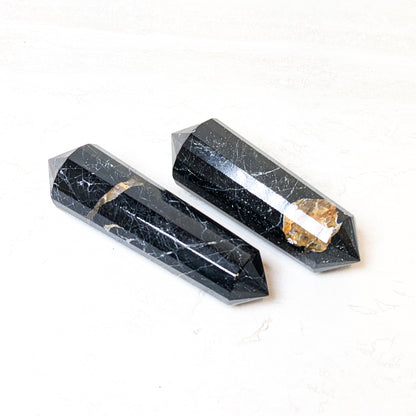 Double Terminated Black Tourmaline Points
