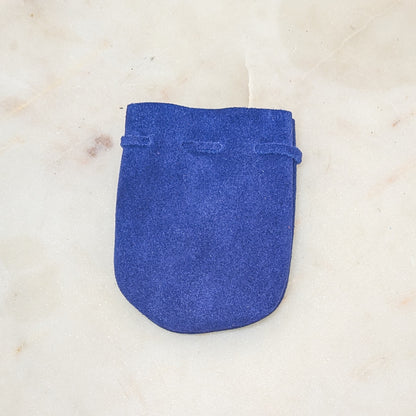 Suede Pouch Rounded w/Strap - 7 Chakra Colors