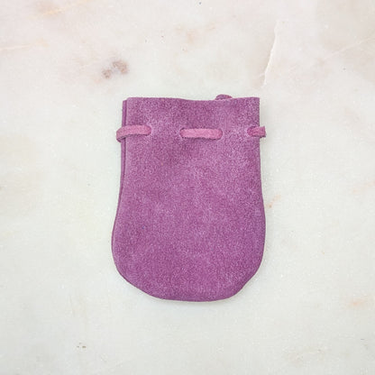 Suede Pouch Rounded w/Strap - 7 Chakra Colors