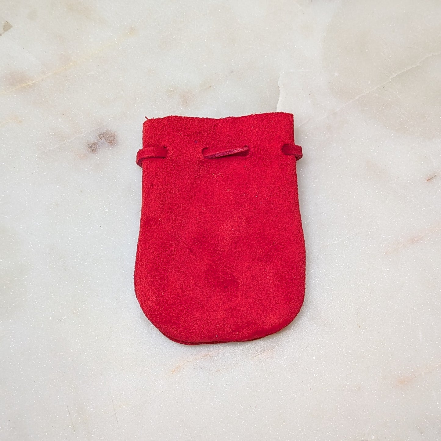 Suede Pouch Rounded w/Strap - 7 Chakra Colors