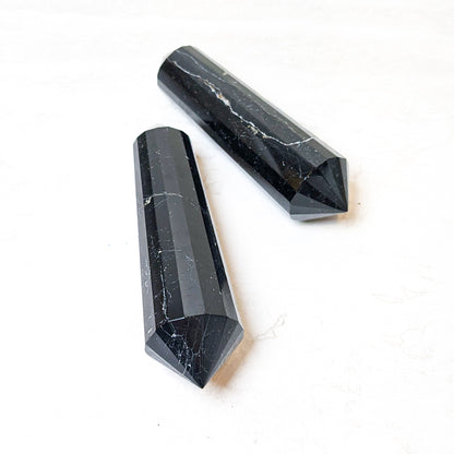 Double Terminated Black Tourmaline Points