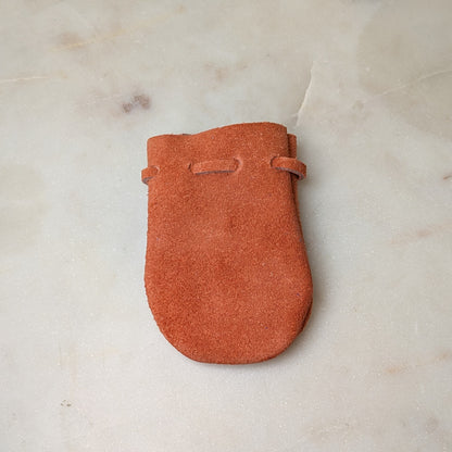 Suede Pouch Rounded w/Strap - 7 Chakra Colors