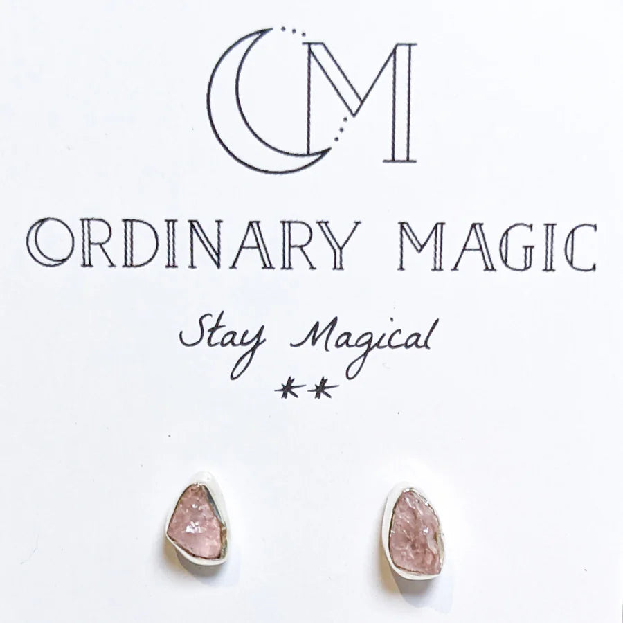 Sterling Silver Gemstone Stud Earrings | Various Crystals