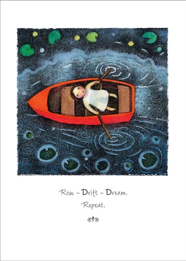 Row Drift Dream Greeting Card