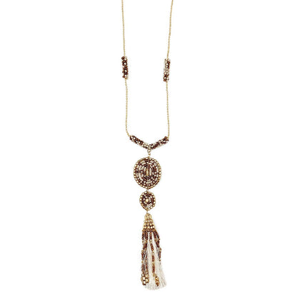 Coffee & Cream Beaded Necklace