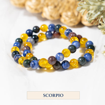 Crystal Zodiac Bracelet | 8mm | Healing Gemstone Bracelets