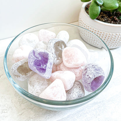 Seer Stones – Rose Quartz, Amethyst, Clear Quartz, and Smoky Quartz