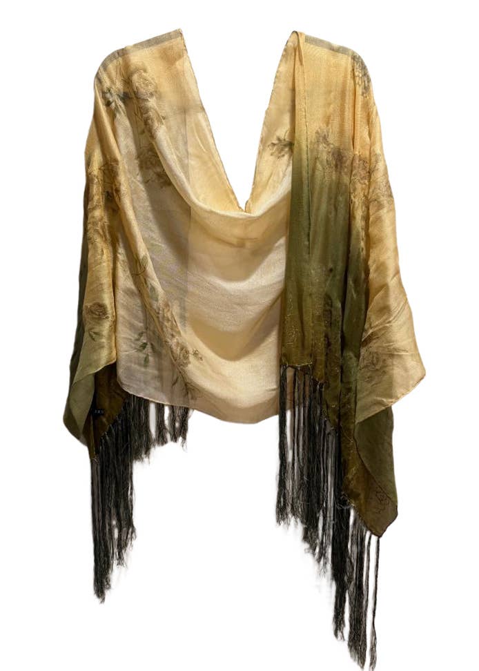 Silk floral gradient scarf, at Ordinary Magic in Savannah, GA.