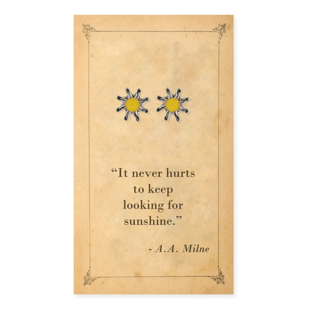 Literary Quote Stud Earrings