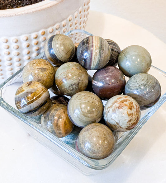 Silver Lace Agate Sphere
