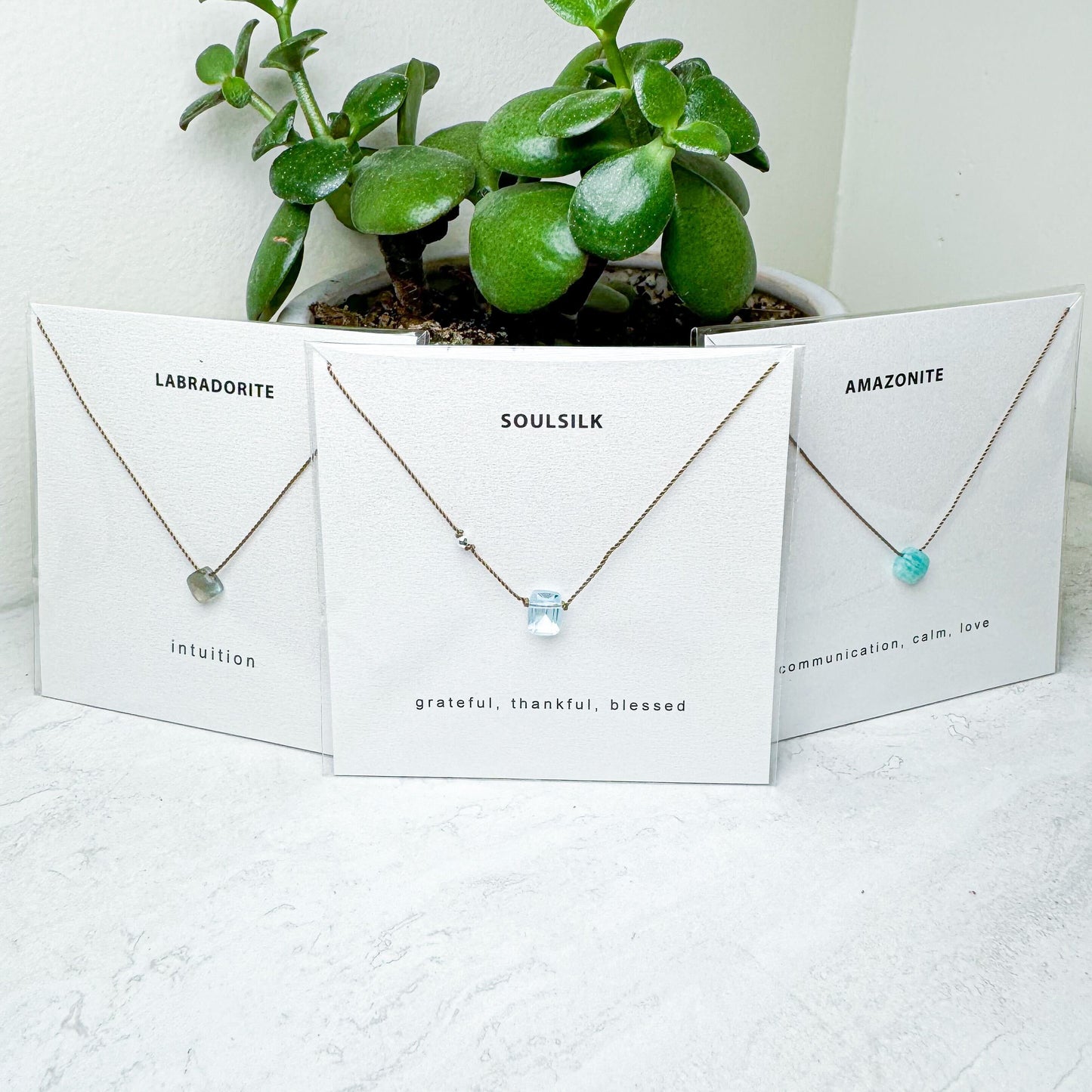 Polished Gemstone Minimalist Necklaces | Various Crystals