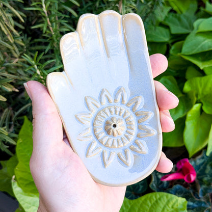 Sun Hand Cermaic Incense Holder