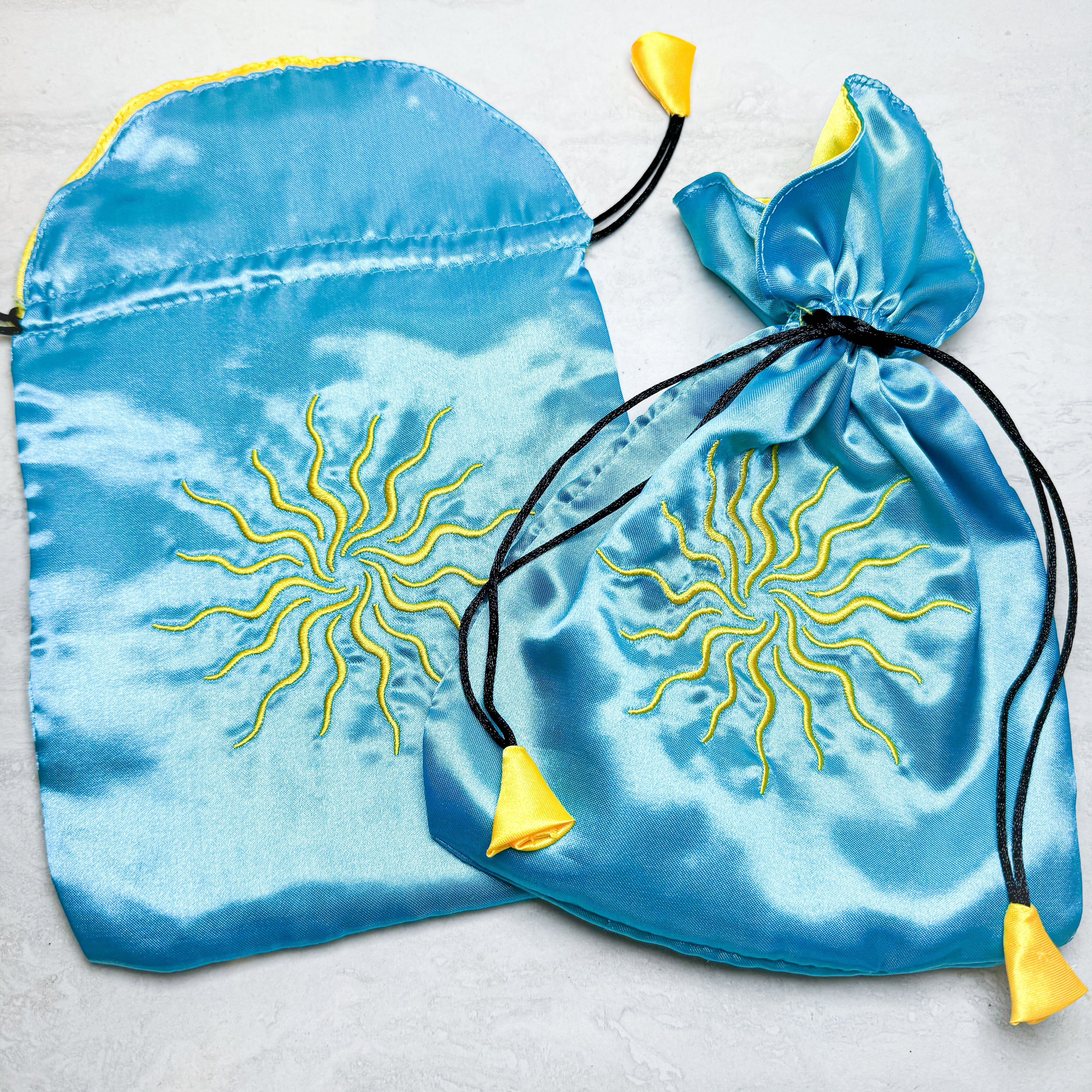 Embroidered Sunlight Satin Bag