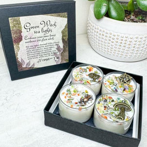 Tea Light Candle Sets - Herb & Crystal Infused