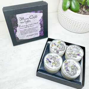 Tea Light Candle Sets - Herb & Crystal Infused