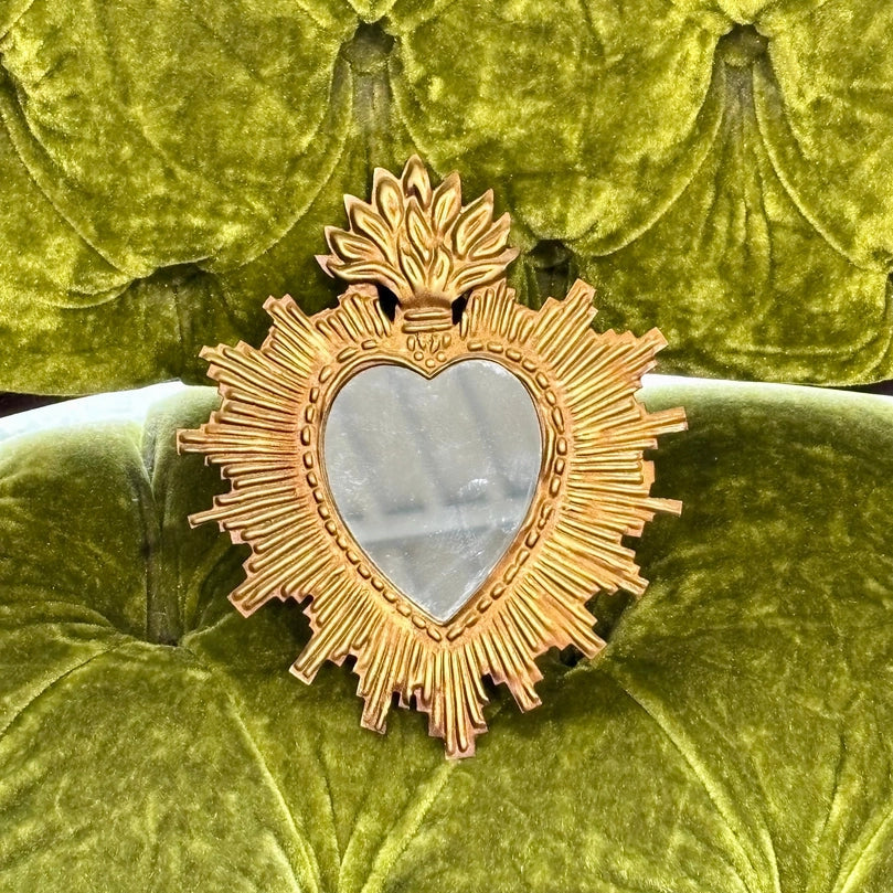 Tin Sacred Heart Rays Mirror