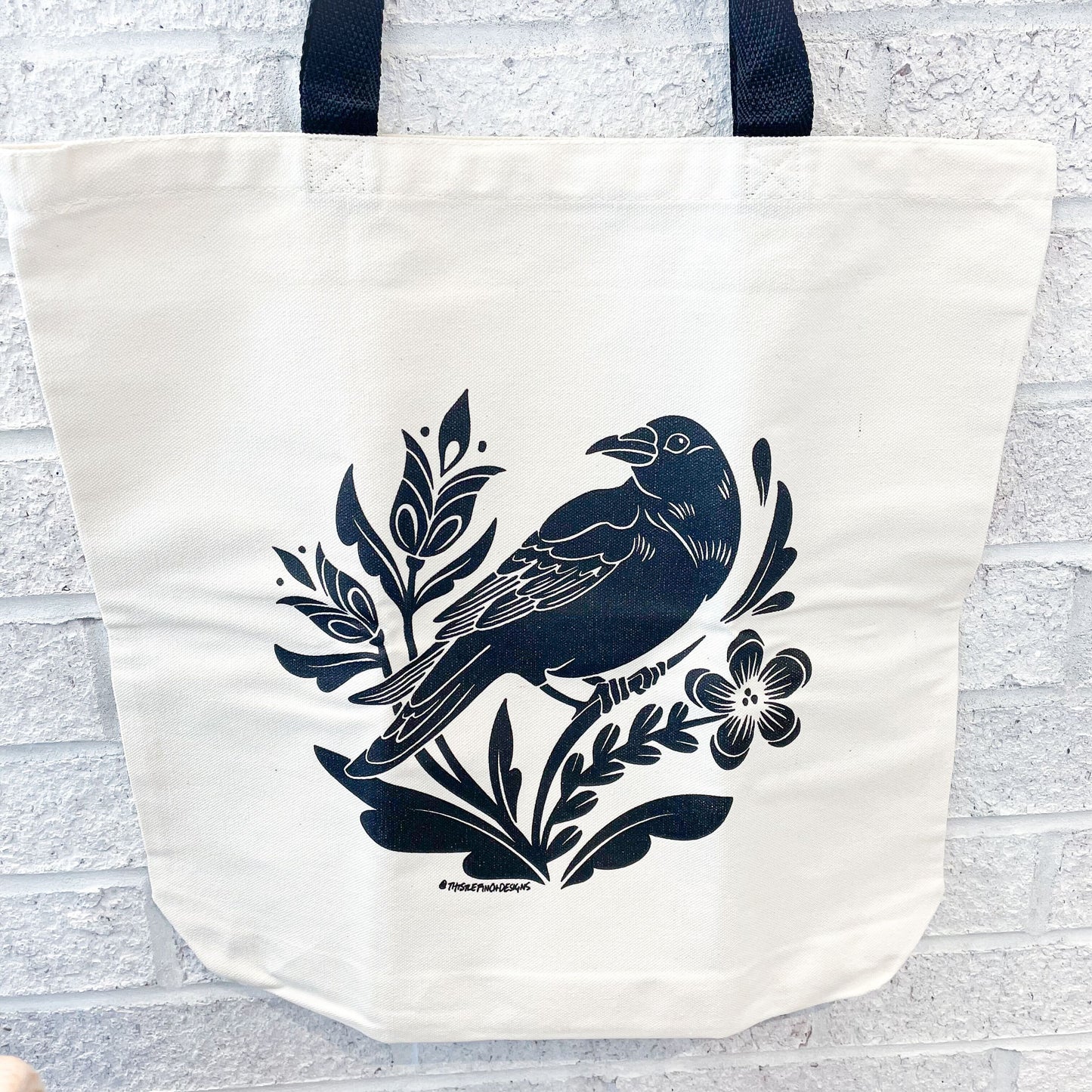 Crow Distelfink Tote Bag