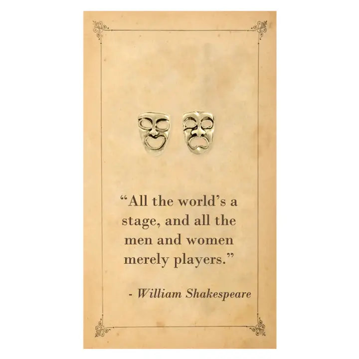 Literary Quote Stud Earrings