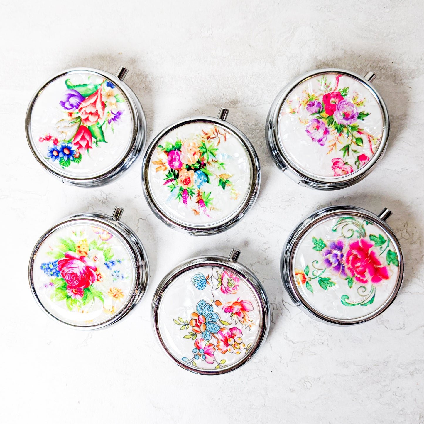 Vintage Flower Pill Box