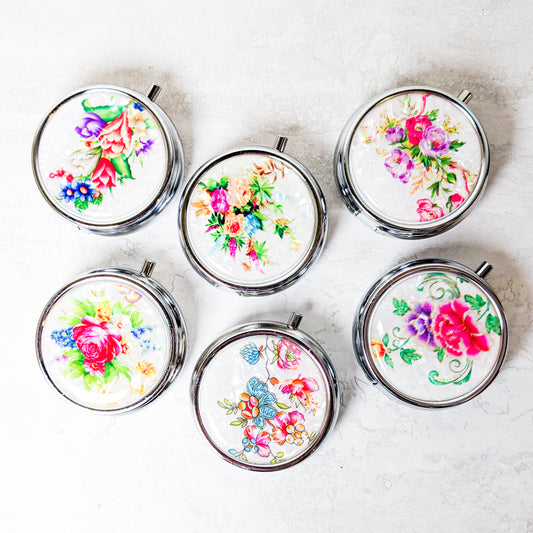 Vintage Flower Pill Box