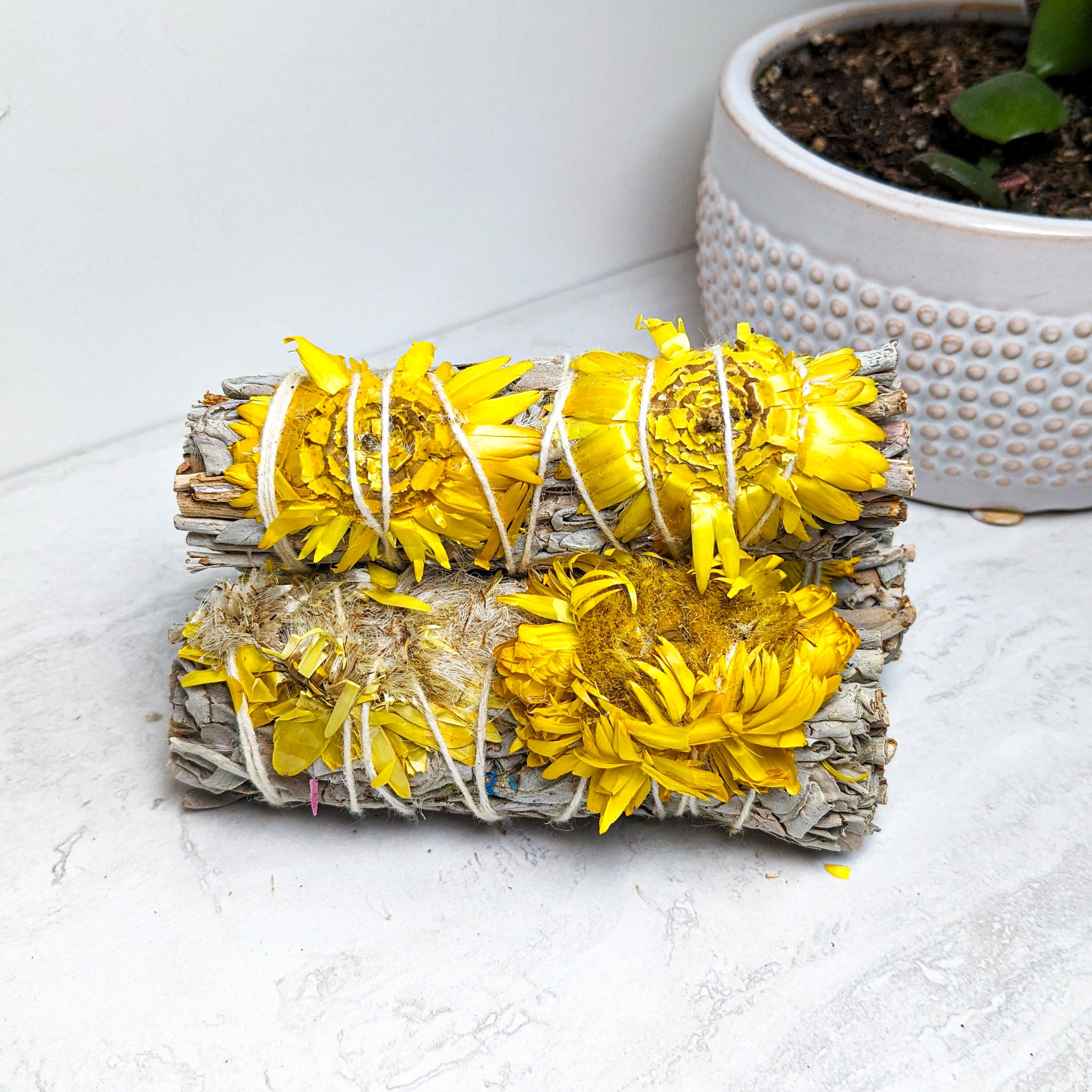 White Sage + Yellow Sunflower Cleansing Stick