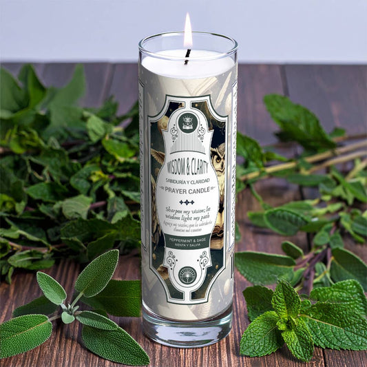 Wisdom And Clarity Prayer Candle 8" (9.5 oz)