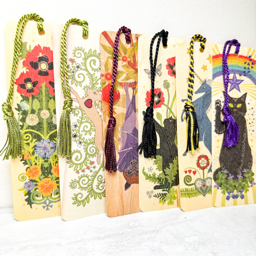 Wood Bookmark with Tassel | Various Designs