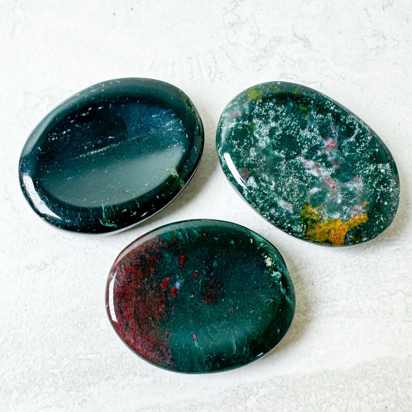 Bloodstone Worry Stones