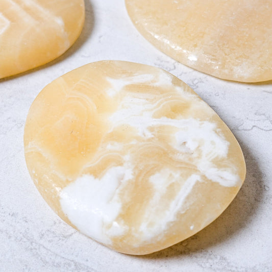 Yellow Aragonite Smooth Stones