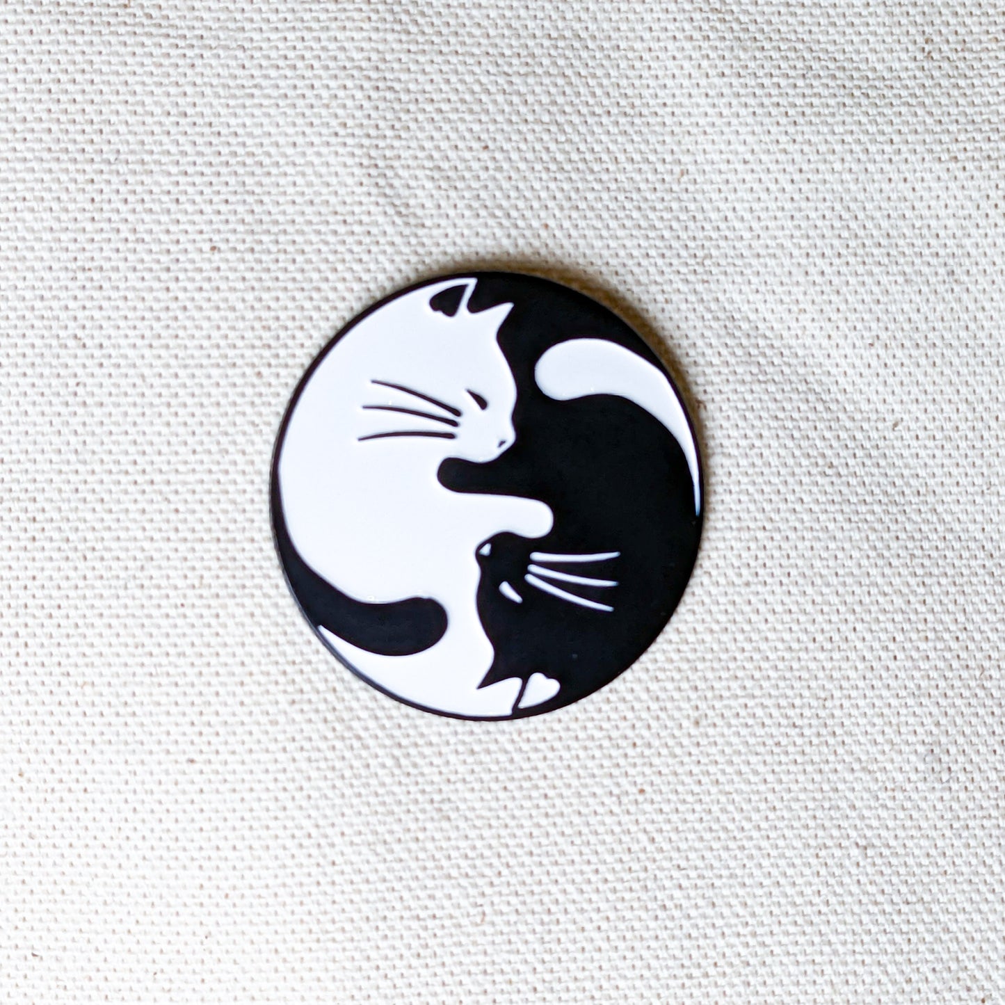 Yin Yang Cat Pin