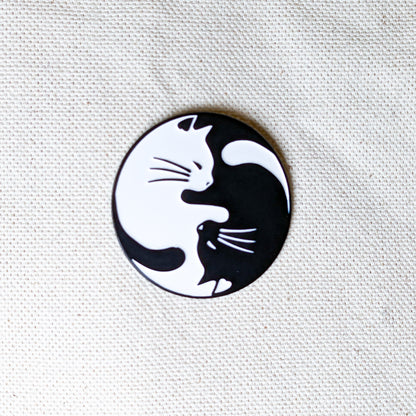 Yin Yang Cat Pin