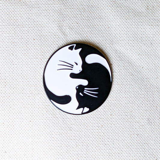 Yin Yang Cat Pin