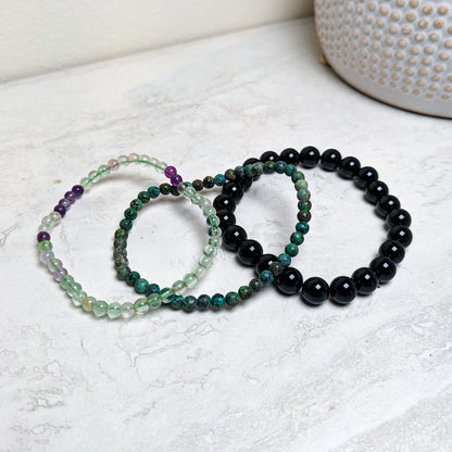 Zodiac Crystal Beaded Gemstone Bracelet Stacks