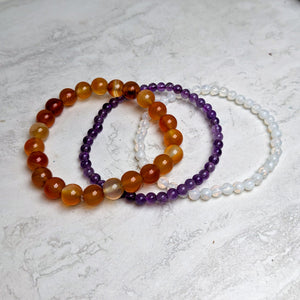 Zodiac Crystal Gemstone Bracelet Stack Sets
