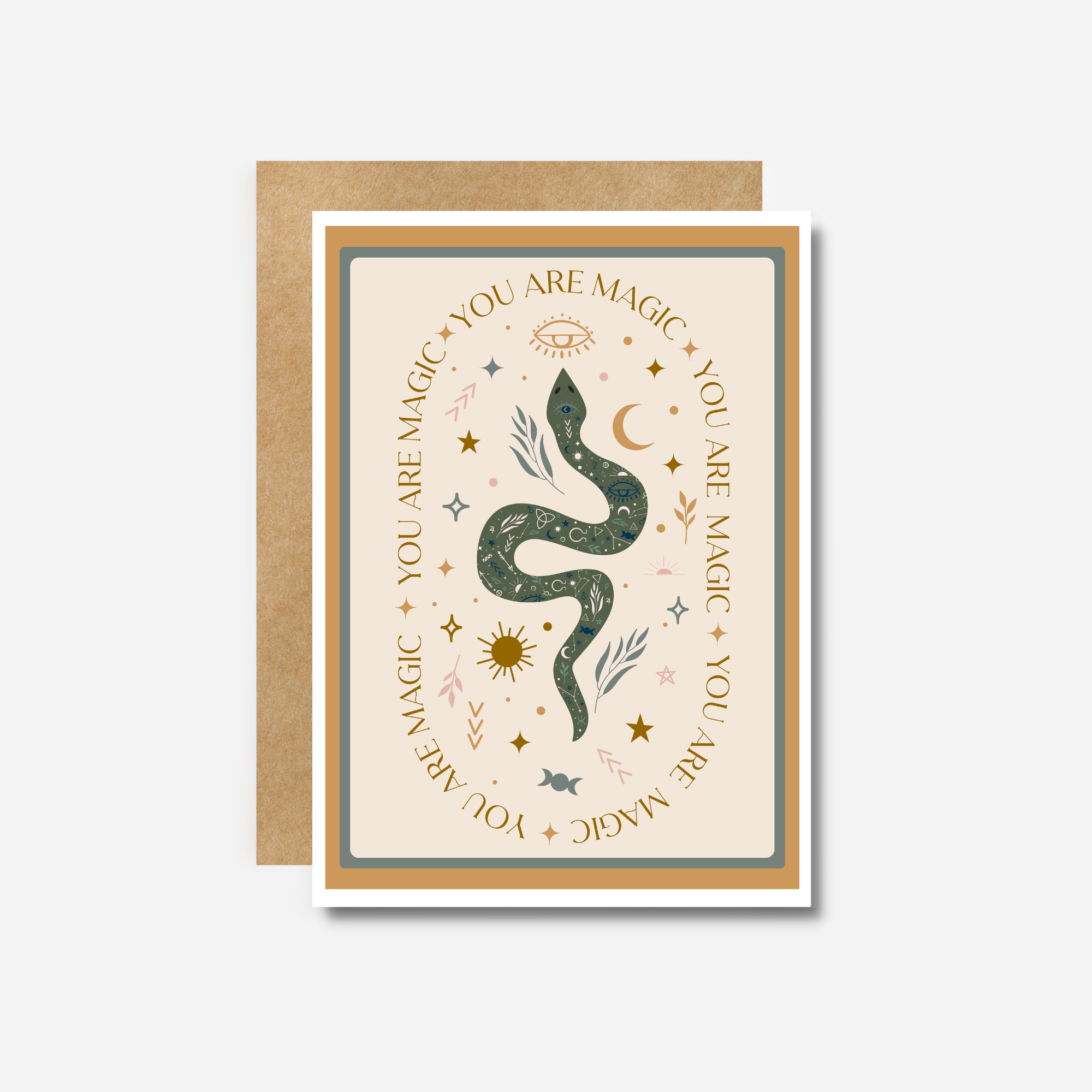 You Are Magic Snake Blank Greeting Card
