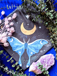 Midnight Garden Butterfly Scarf - Recycled Chiffon Scarf -  Altar Mat